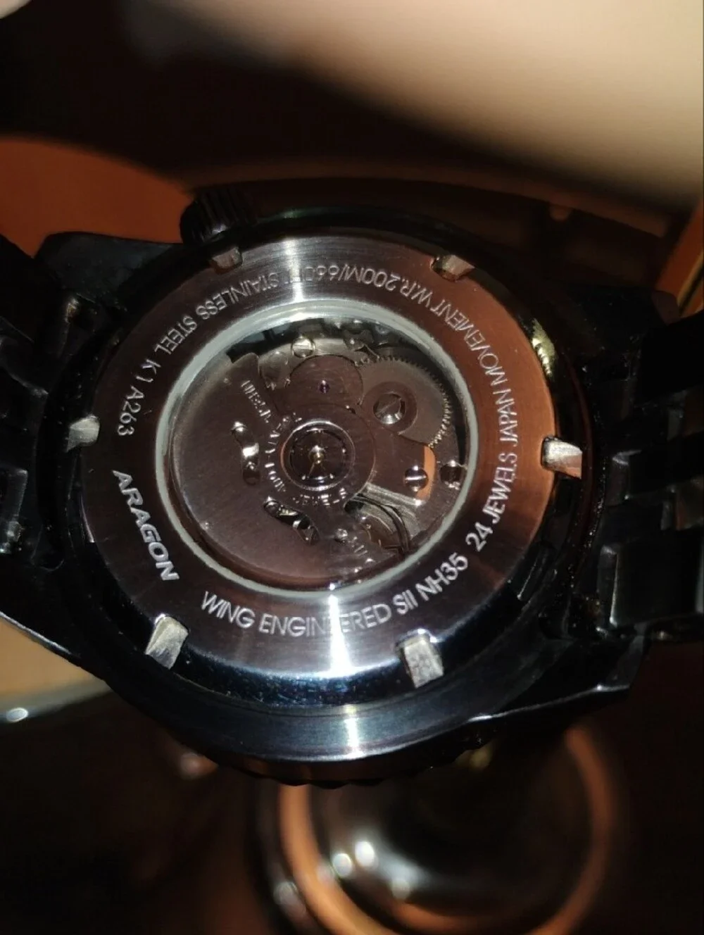 Aragon Men's Black Dive Watch with Blue Dial